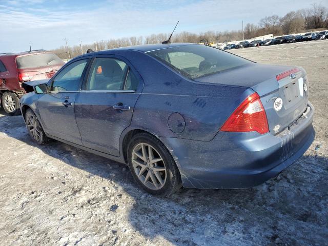 3FAHP0JG6AR312065 - 2010 FORD FUSION SEL BLUE photo 2