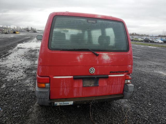 WV2KC0702PH072899 - 1993 VOLKSWAGEN EUROVAN GL RED photo 6