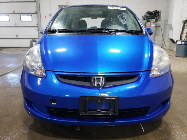 JHMGD38498S057016 - 2008 HONDA FIT BLUE photo 5