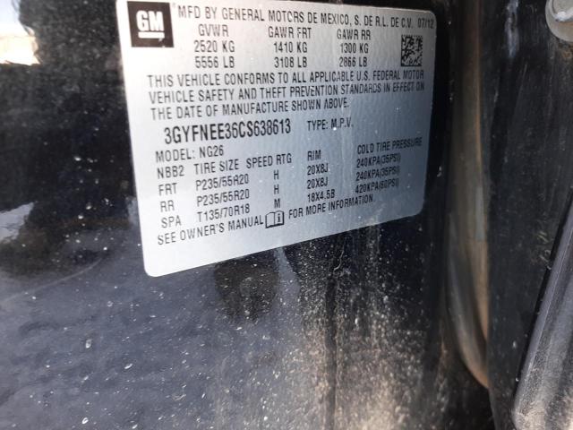 3GYFNEE36CS638613 - 2012 CADILLAC SRX PERFORMANCE COLLECTION Қара фото 12