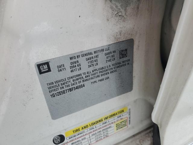 1G1ZE5E77BF346664 - 2011 CHEVROLET MALIBU LTZ 白色 照片 12
