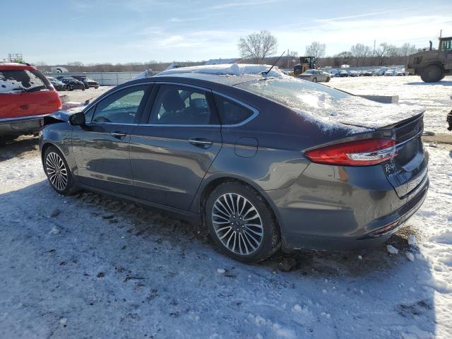 3FA6P0RU2JR120546 - 2018 FORD FUSION TITANIUM/PLATINUM HEV GRAY photo 2