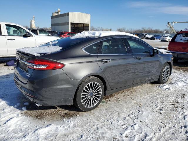 3FA6P0RU2JR120546 - 2018 FORD FUSION TITANIUM/PLATINUM HEV GRAY photo 3