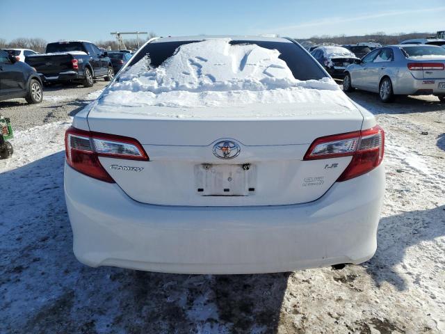 4T4BF1FK2CR250943 - 2012 TOYOTA CAMRY BASE WHITE photo 6