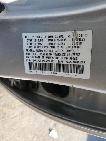 1HGCR2F34DA215592 - 2013 HONDA ACCORD LX SILVER photo 12