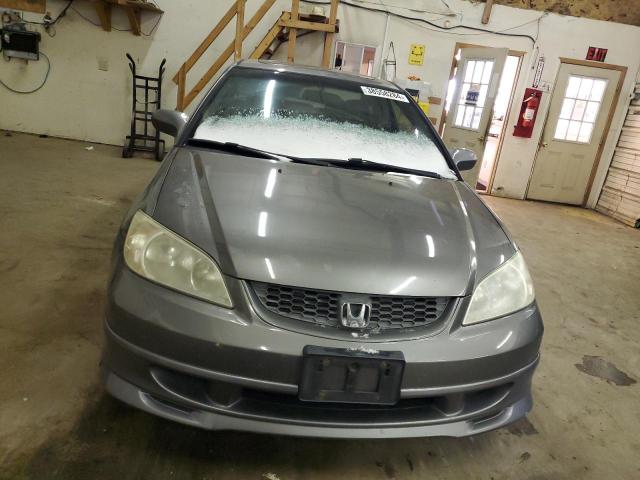 1HGEM22984L033268 - 2004 HONDA CIVIC EX GRAY photo 5