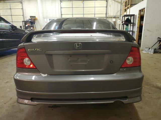 1HGEM22984L033268 - 2004 HONDA CIVIC EX GRAY photo 6