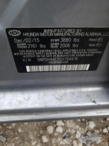 5NPDH4AE2GH794976 - 2016 HYUNDAI ELANTRA SE SILVER photo 12