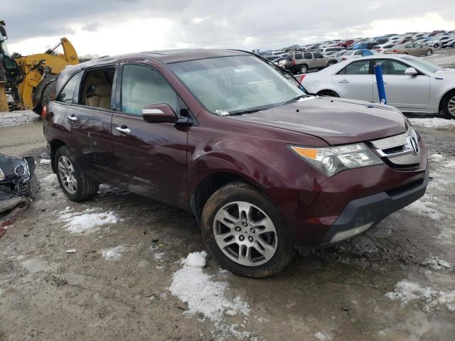 2HNYD28347H506545 - 2007 ACURA MDX TECHNOLOGY BURGUNDY photo 4