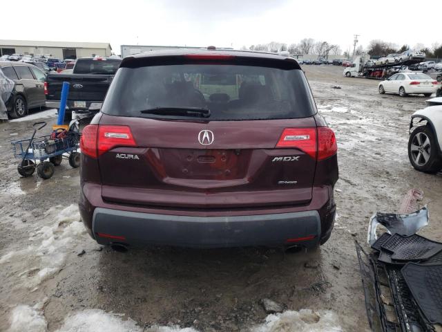 2HNYD28347H506545 - 2007 ACURA MDX TECHNOLOGY BURGUNDY photo 6