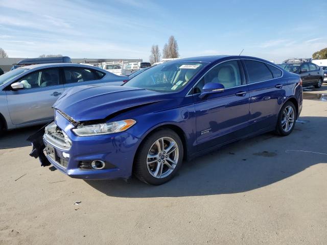 3FA6P0SU4GR187586 - 2016 FORD FUSION TITANIUM PHEV BLUE photo 1