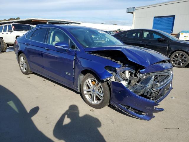 3FA6P0SU4GR187586 - 2016 FORD FUSION TITANIUM PHEV BLUE photo 4