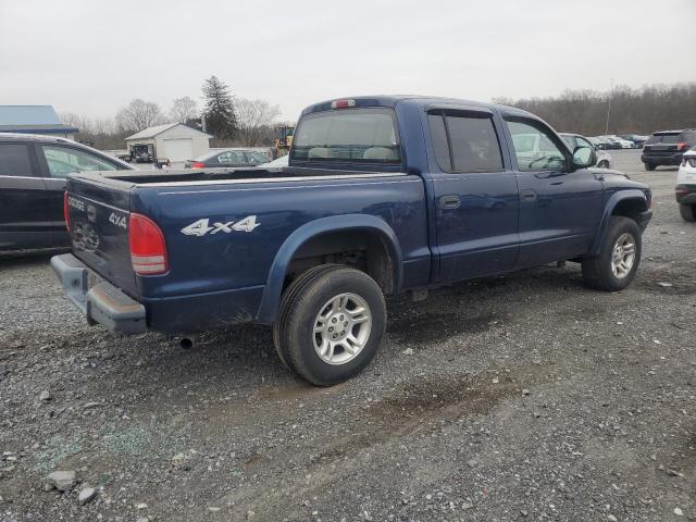 1D7HG38N64S735520 - 2004 DODGE DAKOTA QUAD SPORT BLUE photo 3