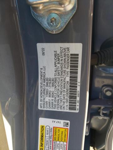 19XFL2G82NE017244 - 2022 HONDA CIVIC SPORT 银色 照片 13