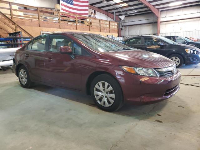 19XFB2F51CE049299 - 2012 HONDA CIVIC LX MAROON photo 4