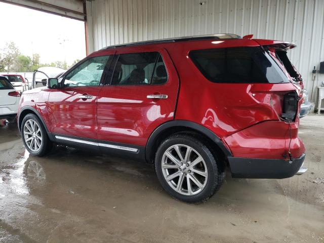 1FM5K7F87HGD36071 - 2017 FORD EXPLORER LIMITED RED photo 2