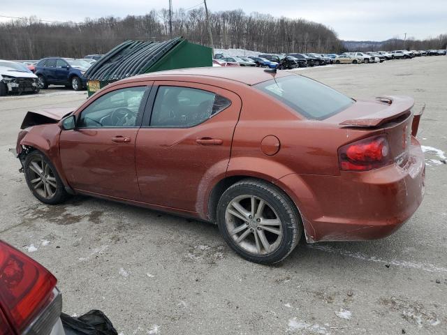 1C3CDZCB7CN183248 - 2012 DODGE AVENGER SXT ORANGE photo 2