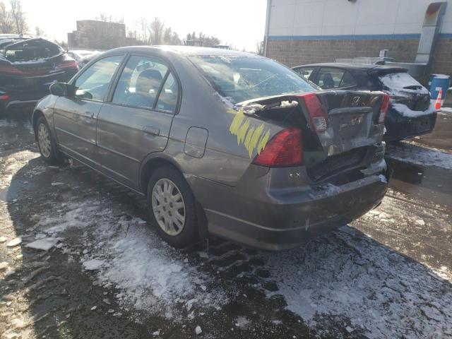 2HGES16524H595848 - 2004 HONDA CIVIC LX GRAY photo 2