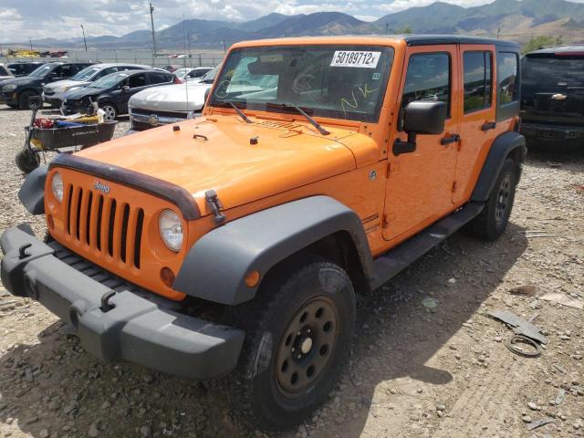 1C4BJWDG1DL502150 - 2013 JEEP WRANGLER U SPORT ORANGE photo 2