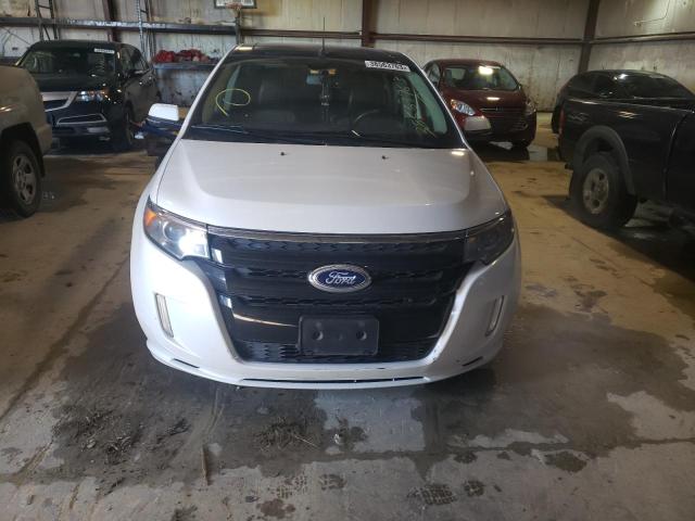 2FMDK4AK7EBB79979 - 2014 FORD EDGE SPORT WHITE photo 5