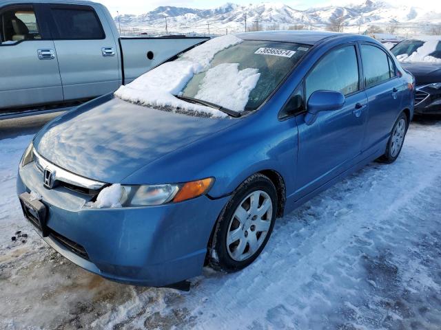 1HGFA16587L129145 - 2007 HONDA CIVIC LX BLUE photo 1