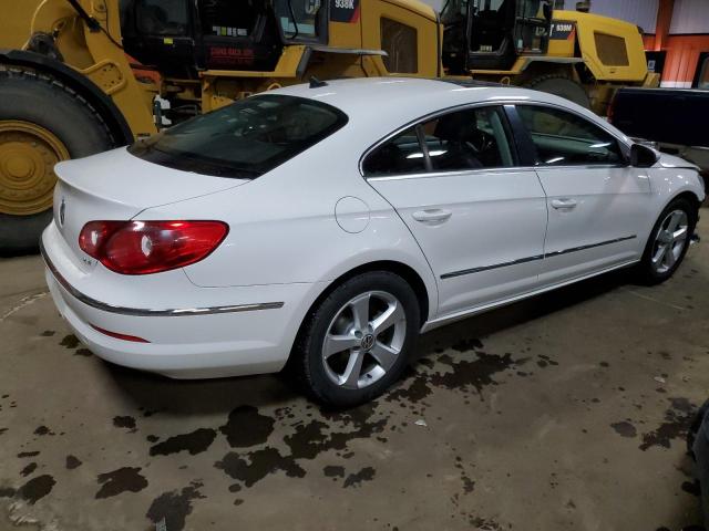 WVWHN9AN6CE505664 - 2012 VOLKSWAGEN CC LUXURY WHITE photo 3