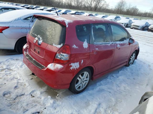 JHMGD38638S020545 - 2008 HONDA FIT SPORT RED photo 3