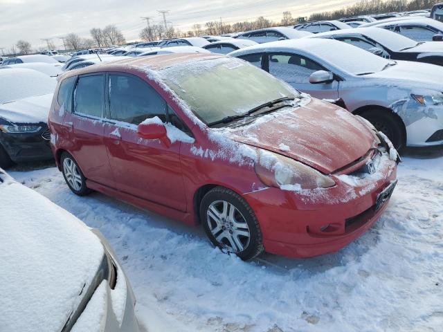 JHMGD38638S020545 - 2008 HONDA FIT SPORT RED photo 4