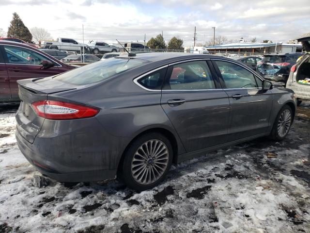 3FA6P0RU1DR343536 - 2013 FORD FUSION TITANIUM HEV GRAY photo 3