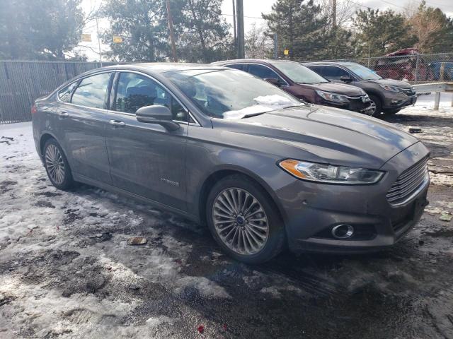 3FA6P0RU1DR343536 - 2013 FORD FUSION TITANIUM HEV GRAY photo 4