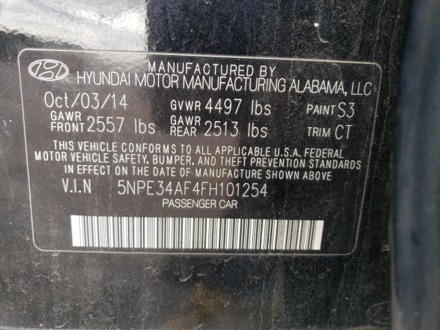 5NPE34AF4FH101254 - 2015 HYUNDAI SONATA SPORT BLACK photo 12