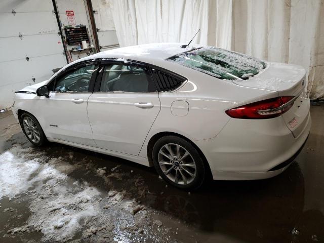 3FA6P0LU4HR314367 - 2017 FORD FUSION SE HYBRID WHITE photo 2