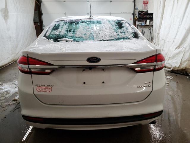 3FA6P0LU4HR314367 - 2017 FORD FUSION SE HYBRID WHITE photo 6