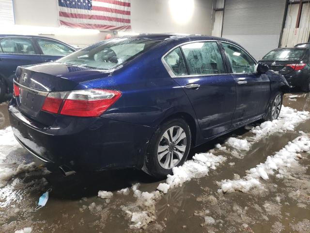 1HGCR2F33EA270892 - 2014 HONDA ACCORD LX BLUE photo 3