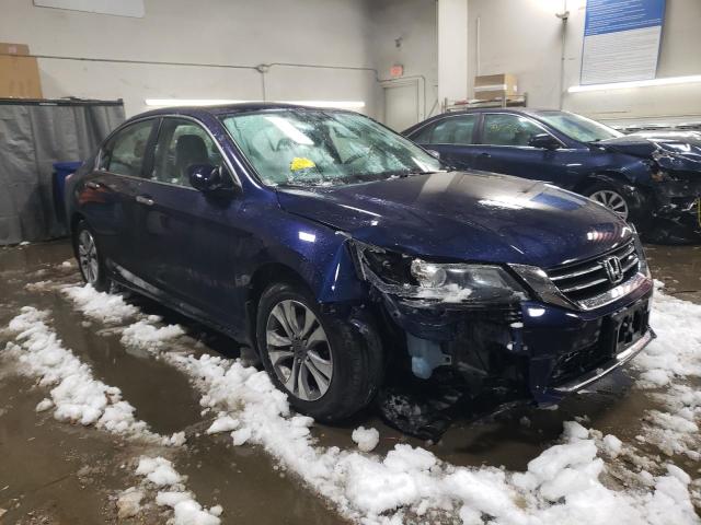 1HGCR2F33EA270892 - 2014 HONDA ACCORD LX BLUE photo 4