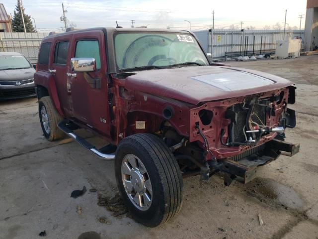 5GTEN13EX98116544 - 2009 HUMMER H3 MAROON photo 4