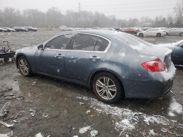 JN1CV6AP2AM403603 - 2010 INFINITI G37 BASE BLUE photo 2