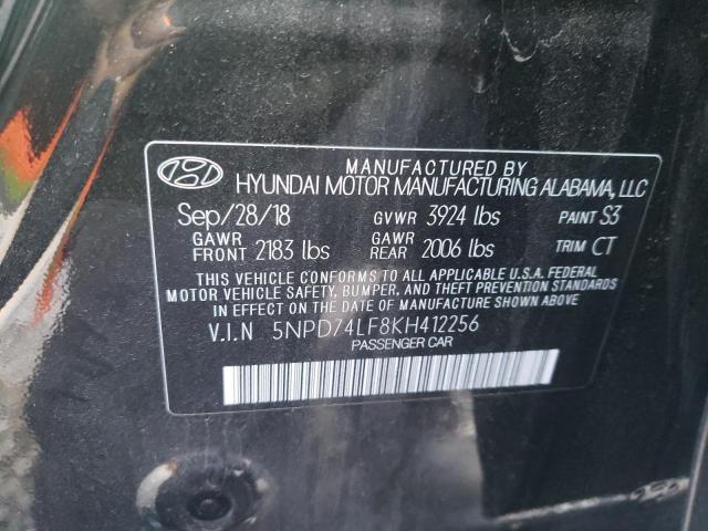 5NPD74LF8KH412256 - 2019 HYUNDAI ELANTRA SE BLACK photo 13