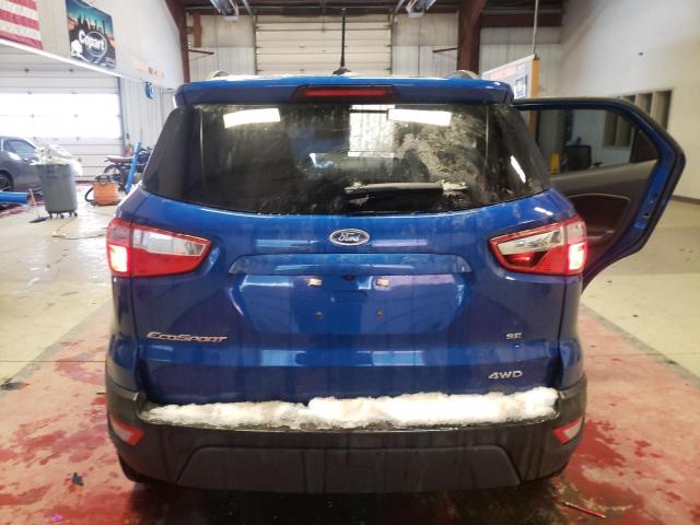 MAJ6S3GL8MC416099 - 2021 FORD ECOSPORT SE BLUE photo 6