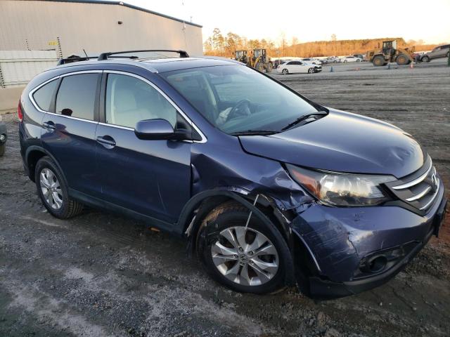 5J6RM4H77EL073211 - 2014 HONDA CR-V EXL BLUE photo 4