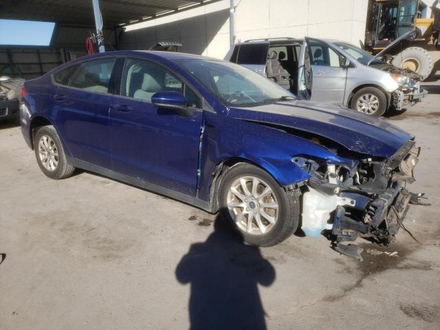 3FA6P0G79FR305049 - 2015 FORD FUSION S BLUE photo 4