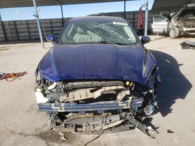 3FA6P0G79FR305049 - 2015 FORD FUSION S BLUE photo 5