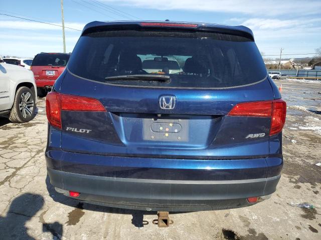 5FNYF6H74GB089718 - 2016 HONDA PILOT EXLN BLUE photo 6