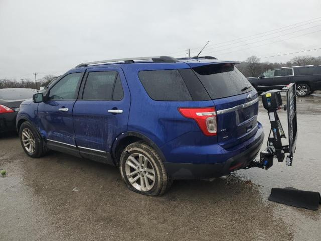 1FM5K7D82FGB67187 - 2015 FORD EXPLORER XLT BLUE photo 2