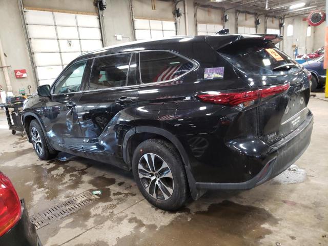 5TDGBRCHXMS039602 - 2021 TOYOTA HIGHLANDER HYBRID XLE BLACK photo 2