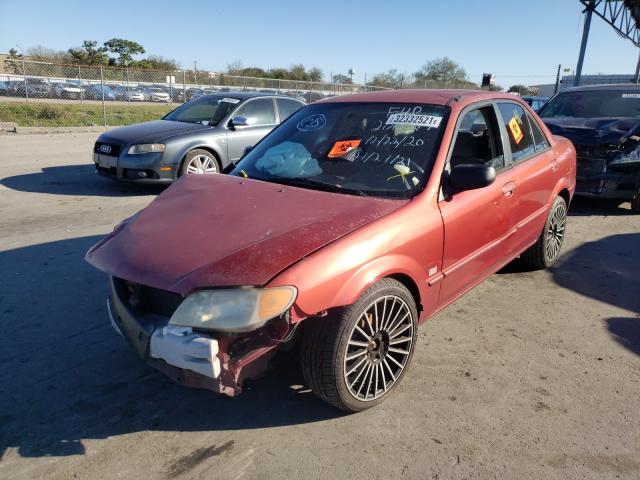 JM1BJ225910418438 - 2001 MAZDA PROTEGE LX BURGUNDY photo 2