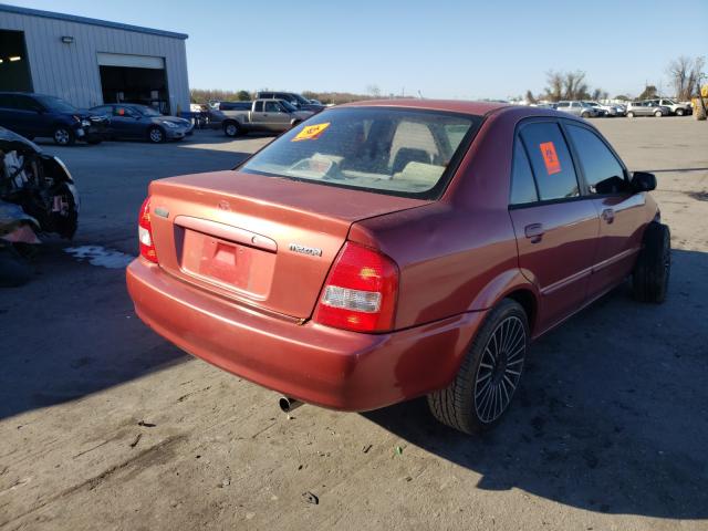 JM1BJ225910418438 - 2001 MAZDA PROTEGE LX BURGUNDY photo 4