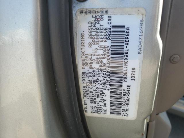 4T1BF28B72U209252 - 2002 TOYOTA AVALON XL SILVER photo 12