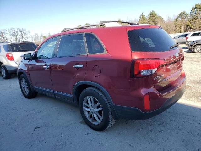 5XYKT4A76EG477519 - 2014 KIA SORENTO LX RED photo 2