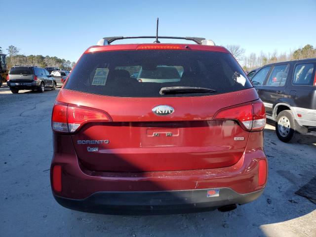 5XYKT4A76EG477519 - 2014 KIA SORENTO LX RED photo 6